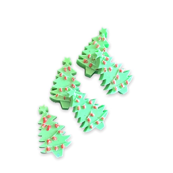 VintageBitchGifts Organic Cranberry Cookie Christmas Tree Mini Soaps 5 Pieces - Picture 6 of 9